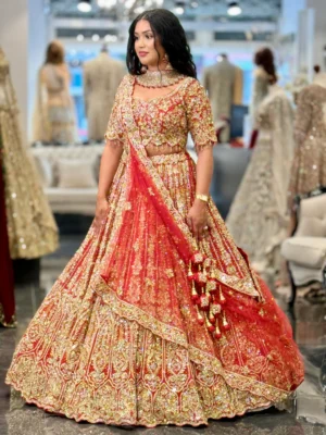 The Royal Scarlet Splendor Lehenga
