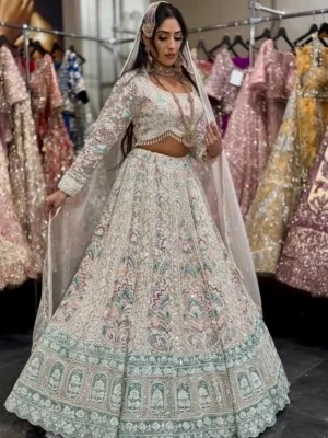 Pastel Blossom Bridal Lehenga