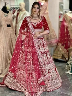 Majestic Maroon Bridal Ensemble