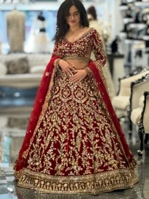 Blushing Ruby Bridal Lehenga