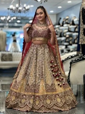 Saffron Sunset Bridal Lehenga