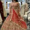 Royal Red & Gold Embroidered Bridal Lehenga