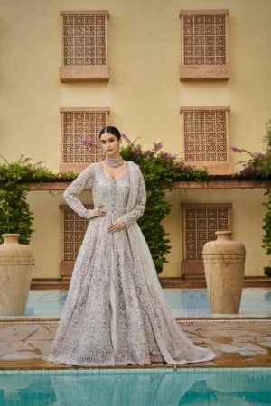 Smoky Elegance Bridal Gown