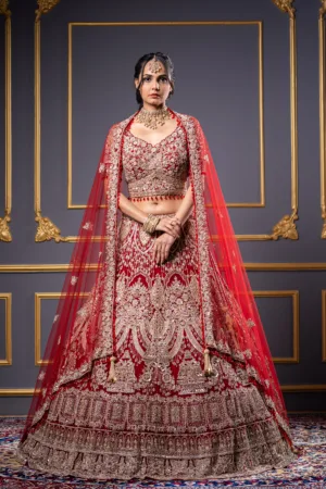 Regal Ruby Bridal Lehenga
