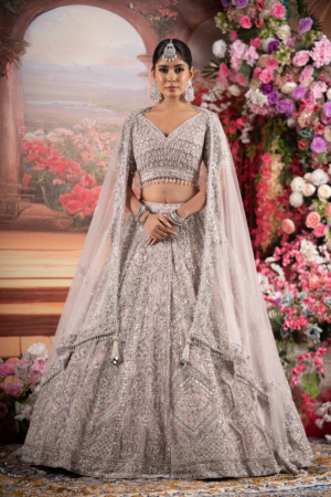 Silver Blush Embellished Lehenga