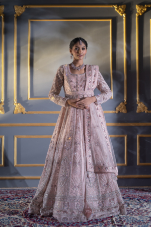 Blush Pink Embroidered Bridal Dress