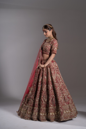 Majestic Maroon Lehenga