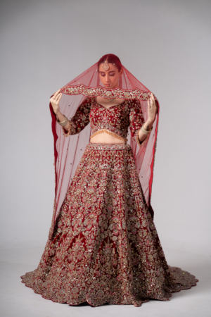 Scarlet Elegance Lehenga