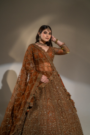 Bronze Opulence Bridal Lehenga