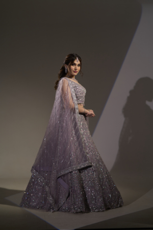 Lavender Dream Sequined Lehenga