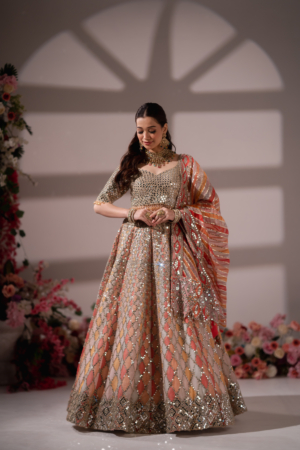 Celestial Radiance Mirror Work Lehenga