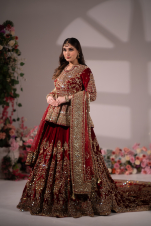 Majestic Ruby Bridal Lehenga