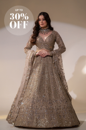 Champagne Elegance Bridal Lehenga