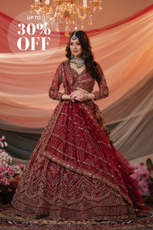 Crimson Royale Maroon Bridal Lehenga