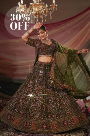 Midnight Meadow Embellished Lehenga