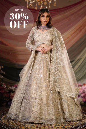 Celestial Ivory Crystal Lehenga