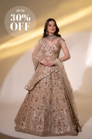 Golden Ivory Royal Lehenga