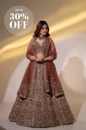 Rose Gold Luxe Bridal Lehenga