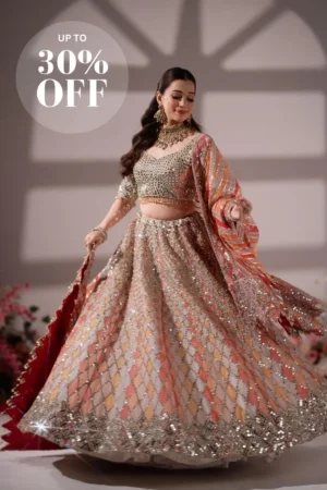 Regal Mirror-Work Lehenga Ensemble