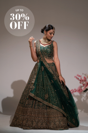 Emerald Elegance Bridal Lehenga