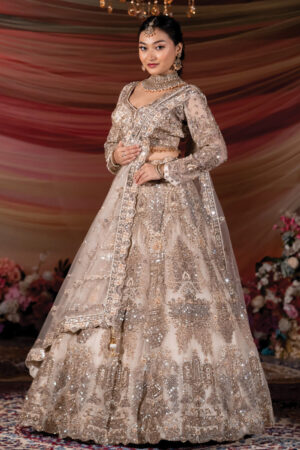 Ivory Royale Mirror-Embroidered Lehenga Set