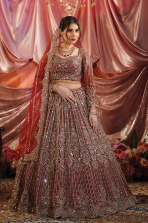 Royal Crimson Bridal Lehenga Set