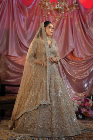 Champagne Grandeur Bridal Lehenga Set