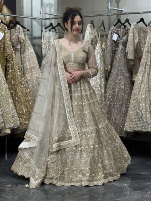Golden Ivory Royal Bridal Lehenga