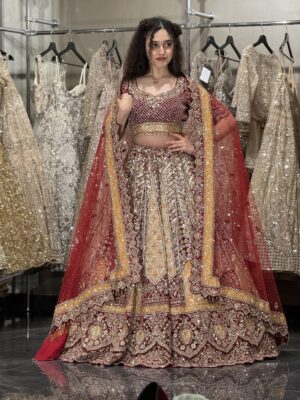 Royal Ruby Bridal Lehenga