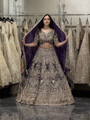 Imperial Amethyst Bridal Lehenga