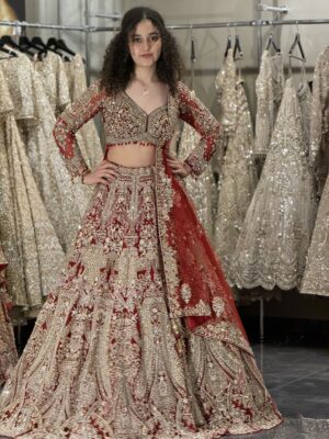 Majestic Ruby Bridal Lehenga
