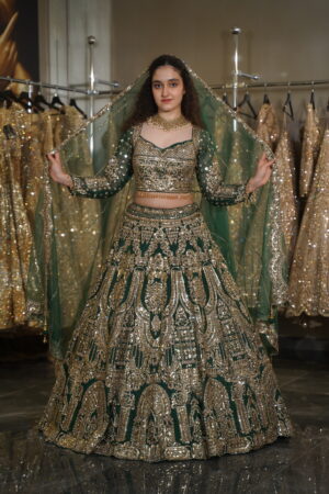 Emerald Majesty Lehenga